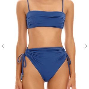 Agua bendita blue Helios bikini top and bottom set for sale!Brand new with tags